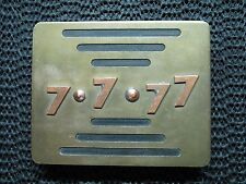LUCKY SEVENS MODERNIST BELT BUCKLE VINTAGE RARE HANDMADE ONE OF A KIND  picture