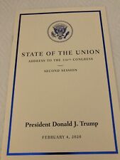 2020 Trump STATE of  UNION Address Booklet BOOK Official REPUBLICAN 2020 GOP EXC picture