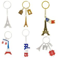 6 Pcs Paris Keychain, France Souvenir Gifts, Eiffel Tower French Flag Key Chains picture