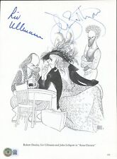 Liv Ullmann John Lithgow signed autograph 8x11 cut Actors in Anna Christie BAS picture