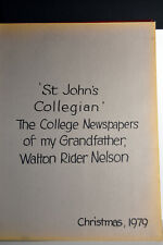 Set 27 Antique 1914 Student Newspapers St. John's Collegian Annapolis Maryland  picture