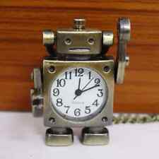 Vintage Robot Round Dial Quartz Pocket Watch Pendant Decor Cute Keychain Hot New picture