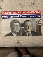 Vintage Original Kennedy/Johnson Campaign Poster picture