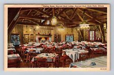 Starved Rock State Park IL-Illinois Dining, Starved Rock Lodge, Vintage Postcard picture