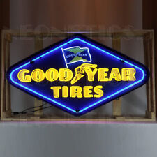 Goodyear Tires Diamond Neon Sign In Shaped Steel Can 60