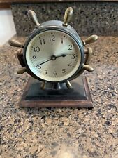 Antique CHELSEA Bronze Nautical Ships Wheel Clock Parts Only picture