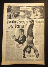 9-2-45 Harry Houdini & Brother Theodore Hardeen Death Magician Secrets Revealed? picture