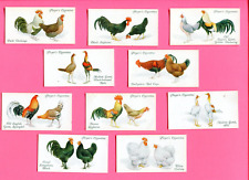 1931 JOHN PLAYER AND SONS CIGARETTES POULTRY 10 DIFFERENT TOBACCO CARD LOT picture