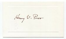 Henry Varnum Poor Signed Card Autographed Signature Artist Architect Designer picture