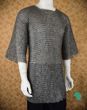 Chainmail Shirt Flat Riveted Flat Warser Chainmail 9 mm Half sleeve XXL oiled picture