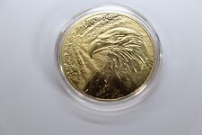 Christian eagle coin challenge gold plated American Bald Eagle Isaiah 40:31 picture
