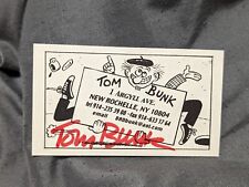 Tom Bunk Garbage Pail Kids Artist Autographed Signed Business Card RED INK picture