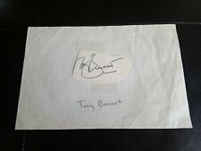 Tony Bennett Signed Cut Autograph displayed on a paper. Legend Rare Authentic picture