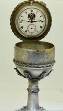 Imperial Era Easter Egg Silvered Malachite Desk Clock Jewellery Case-Rare picture