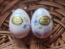 porcelain eggs by Sadek set of 2 picture