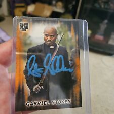 The walking dead, Gabriel, Seth Gillian, Autographed Topps Trading Card picture
