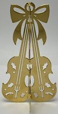 Vintage Danbury Mint 1985 Gold Christmas Ornament 3D Violins picture