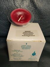 6 Partylite Cranberry Floater Candles in Original Box Red picture