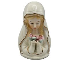 Autom Madonna Virgin Mary with Pink Roses Figurine Autom 5