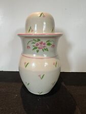 Vintage Ceramic Floral Teleflora Inc Water Bedside Carafe And Cup - Tulips picture