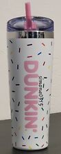 Dunkin Donuts Bermuda - 24oz - Stainless Steel Insulated Travel Tumbler  - White picture