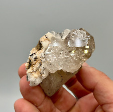 107g Skeletal Herkimer Diamond and Calcite Crystal, Gorgeous Rainbow, 6 Crystals picture