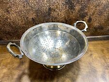 Antique Persian Middle Eastern Large Tinned Kitchen Strainer Sieve Colander  picture