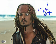 JOHNNY DEPP 'PIRATES OF THE CARIBBEAN' SIGNED AUTOGRAPH 11X14 PHOTO BECKETT BAS  picture
