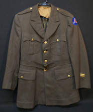WWII US Army Pacific Officers Chocolate Brown Uniform 40L 1942 Dated MUC 1 Year picture