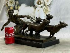 Bronze Sculpture Masterpiece by Kelety Man and His Best Friends Home Office Deco picture