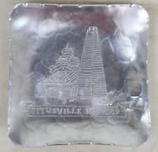 Drake Well Centennial Titusville PA Hammered Aluminum Dish DePonceau Chautauqua picture