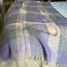 Glen Cree Mohair Throw Blanket Galloway Peach Purple Vintage Excellent picture