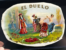 Original MEGA RARE Antique El Dulo Cigar Box inner label embossed L@@K picture