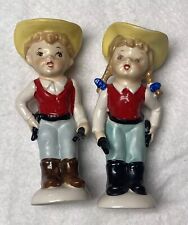 Vintage Cowboy and Cowgirl Figurines Set of 2 Japan  4 3/4