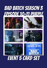 topps star wars card Trader   S3 BAD BATCH PURPLE EVENT SET 5 CARDS EP 10-11 picture