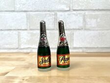 Vintage Plastic Champagne Bottle Salt & Pepper Shakers | 2pc Set picture