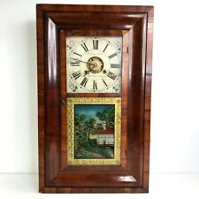 Antique 1840s Chauncey Jerome Ogee Mantle Chime Clock Works Read Desc picture
