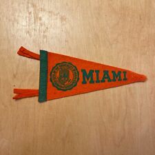 Vintage 1950s University of Miami 5x9 Felt Pennant Flag picture