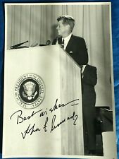 1963 John F Kennedy Photo 8x6 JFK Best Wishes Laramie Wyoming No COA Message picture