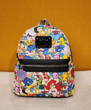 Loungefly Disney the Little Mermaid Character All Over Print Mini Backpack NEW picture