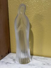 Lalique Crystal Vintage 10” Madonna Virgin Mary Figurine, Signed, Excellent Cond picture