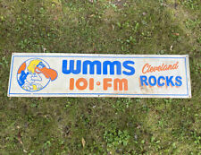 Vintage Original 1970s 80s WMMS 101 Cleveland ROCKS Radio Station Metal Sign picture