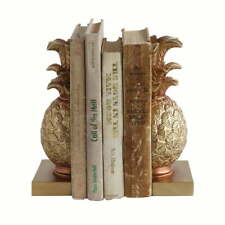  Pineapple Shaped Gold Resin Bookends (Set of 2 Pieces) picture
