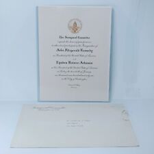 Original 1961 John F Kennedy Inauguration Invitation W/ Original Envelope  picture