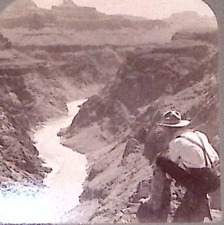 1902 GRAND CANON OF ARIZONA COLORADO RIVER PERITESE POINT STEREOVIEW Z3153 picture