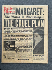 DAILY MIRROR PRINCESS MARGARET CRUEL PLAN 29TH FEB 1955 NEWSPAPER picture