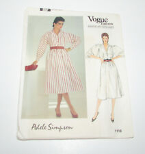 Vtg Vogue Adele Simpson Sewing Pattern - 1118 - Dress - Sizes 14-18 -UC picture