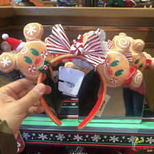 Disney Parks Christmas Holiday Gingerbread Ears Headband Mickey Minnie picture
