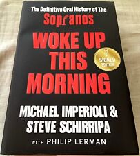 Michael Imperioli Steve Schirripa signed auto Sopranos Woke Up This Morning book picture