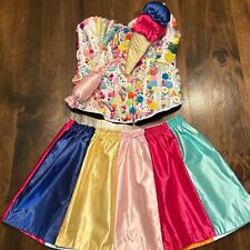 Katy Perry Custom Homemade Halloween Costume Candy Halter Top & Colorful Skirt picture